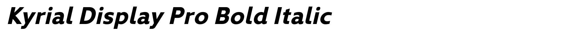 Kyrial Display Pro Bold Italic image